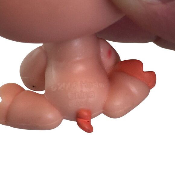 Littlest Pet Shop LPS Pig #622 Polka Dot Ears Clover Eyes #885 #87 Blue Dot Eyes - Picture 7 of 14